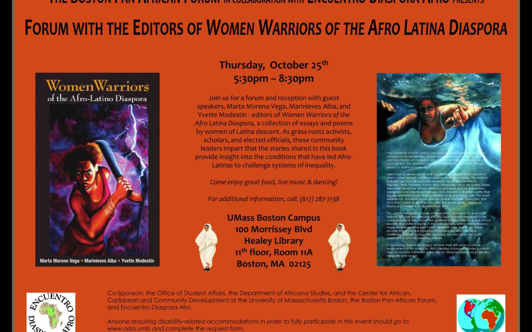 One week away-Forum with the Editors of Women Warriors of the Afro Latina Diaspora